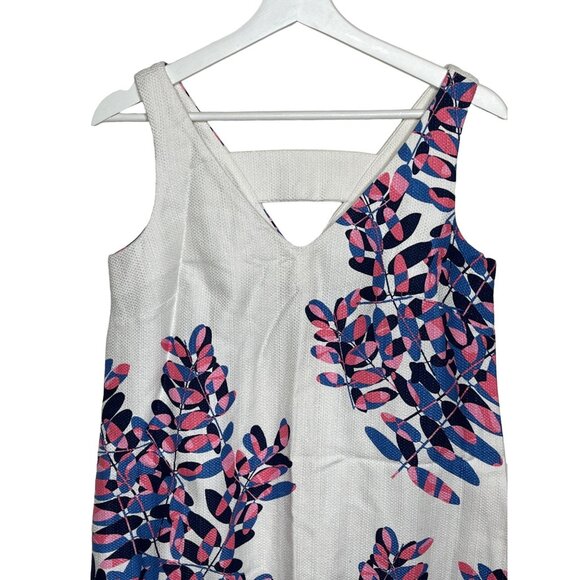 Taylor White Floral Shift Sundress Dress NWT Size 4 Small - Picture 2 of 13